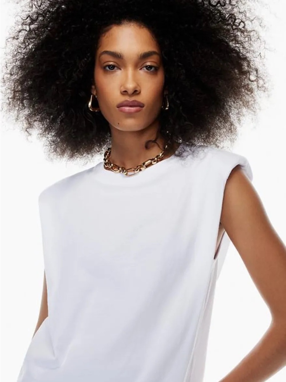 Aritzia 100% cotton shoulder pad tank